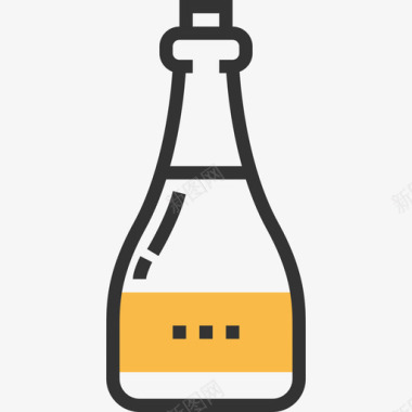 香槟饮料黄影图标图标