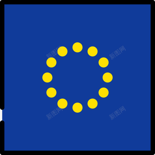 欧盟旗帜收藏3广场图标svg_新图网 https://ixintu.com 广场 旗帜收藏3 欧盟