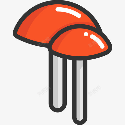 蘑菇秋季元素5线形颜色图标svg_新图网 https://ixintu.com 秋季元素5 线形颜色 蘑菇