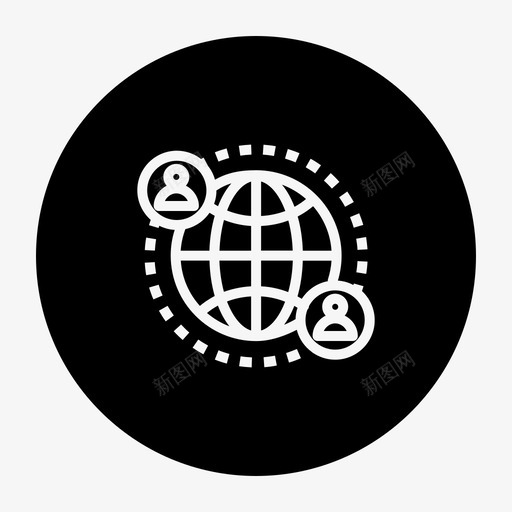 全球网络通信连接图标svg_新图网 https://ixintu.com 互联网 全球服务器 全球网络 物联网 物联网黑填充减去前面 连接 通信