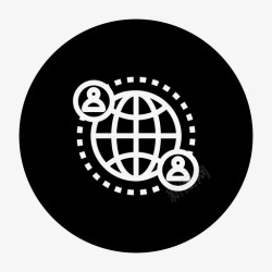 标志前面全球网络通信连接图标高清图片