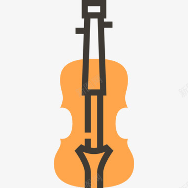 小提琴乐器2黄影图标图标