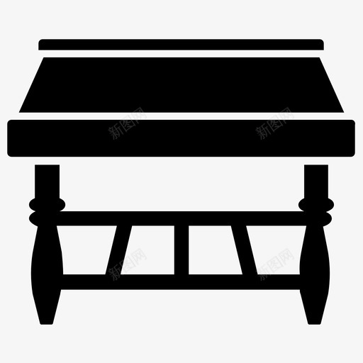 餐桌咖啡桌家具图标svg_新图网 https://ixintu.com 休闲桌 咖啡桌 家具 木制家具字形图标 边桌 餐桌