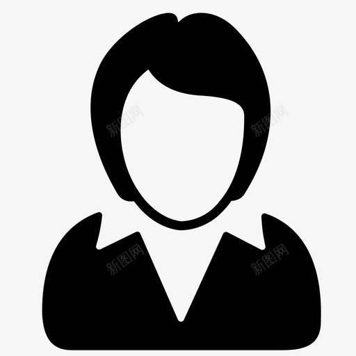 女商人图标教师用户svg_新图网 https://ixintu.com 商业图标集1 女商人图标 教师 用户
