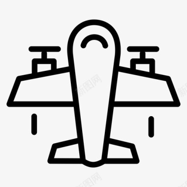 螺旋桨飞机飞机机场图标图标