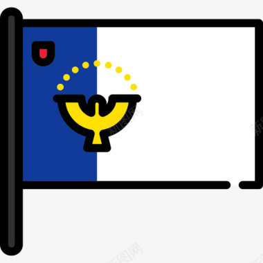 亚速尔群岛旗帜收藏2桅杆图标图标
