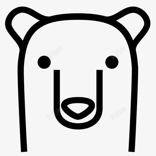 北极熊熊脸熊头图标svg_新图网 https://ixintu.com 冰熊 北极熊 北极熊图标 熊头 熊脸 矢量熊头标志