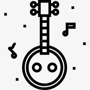 吉他瓷器8直线型图标图标