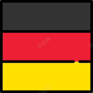 德国国旗收藏3方形图标图标