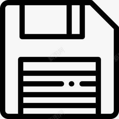 保存文件开发18线性图标图标