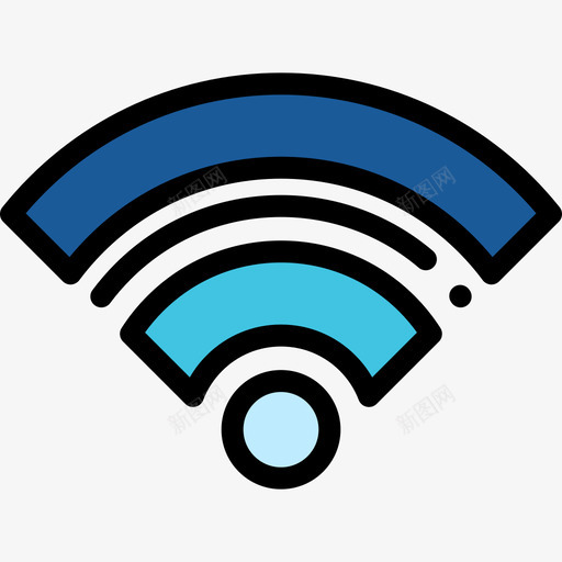 Wifiui接口10线性颜色图标svg_新图网 https://ixintu.com Wifi ui接口10 线性颜色