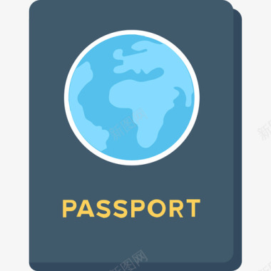 护照28号扁平图标图标