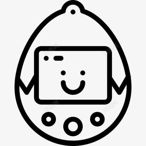 Tamagotchi复古科技2直线型图标svg_新图网 https://ixintu.com Tamagotchi 复古科技2 直线型