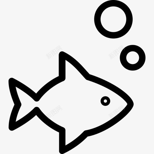 鱼类生态学25线性图标svg_新图网 https://ixintu.com 生态学25 线性 鱼类