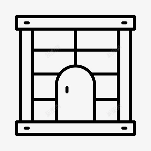 鸡舍农场庭院宠物图标svg_新图网 https://ixintu.com 兔子窝 农场庭院 宠物 豚鼠 鸡舍