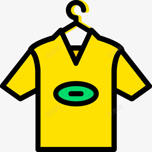 衬衫男装4黄色图标svg_新图网 https://ixintu.com 男装4 衬衫 黄色