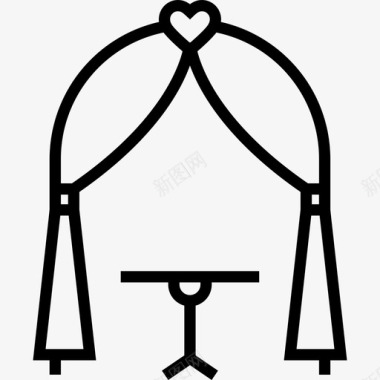 结婚拱门18号婚礼直线型图标图标