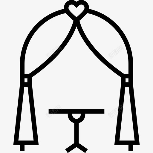 结婚拱门18号婚礼直线型图标svg_新图网 https://ixintu.com 18号婚礼 直线型 结婚拱门