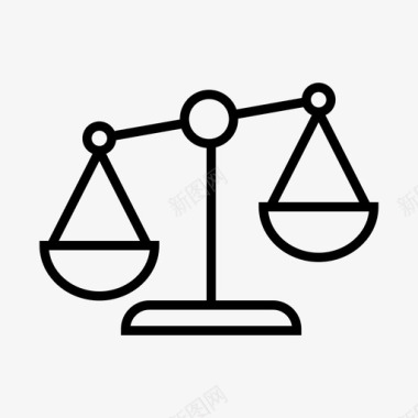 平衡评估法律图标图标