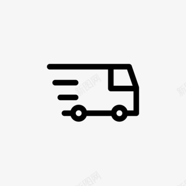 送货汽车电子商务图标图标