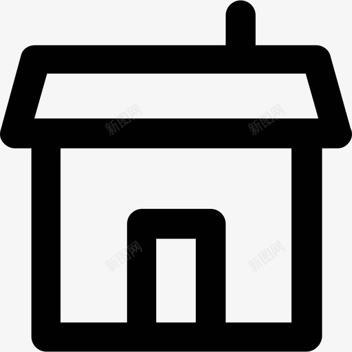 房子建筑物和家具粗体圆形图标svg_新图网 https://ixintu.com 建筑物和家具 房子 粗体圆形