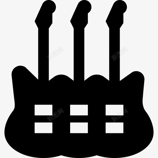 多颈吉他乐器10填充图标svg_新图网 https://ixintu.com 乐器10 填充 多颈吉他