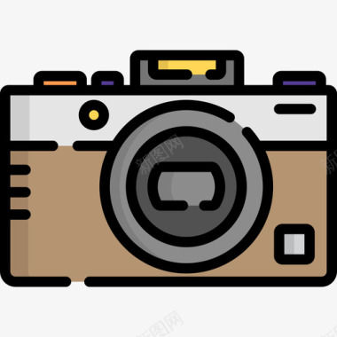 相机绘画工具6线颜色图标图标