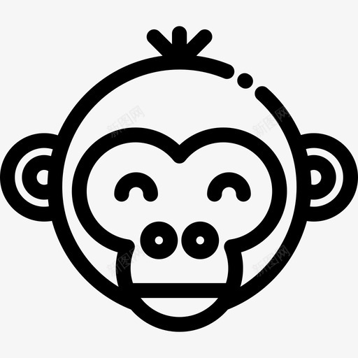 猴子动物31直系图标svg_新图网 https://ixintu.com 动物31 猴子 直系