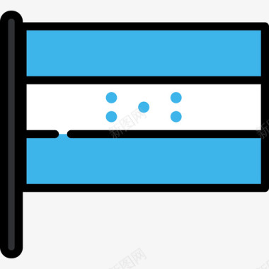洪都拉斯国旗收藏2桅杆图标图标