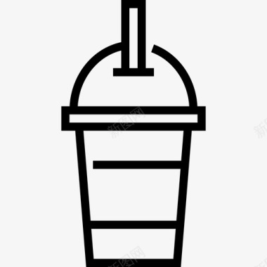 冰沙夏季食品饮料5线性图标图标