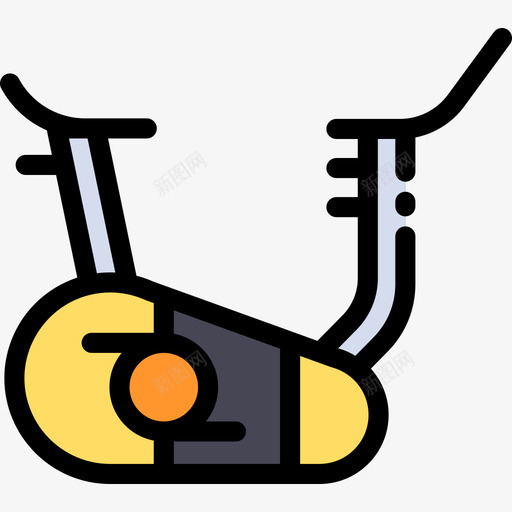 自行车健身器材线彩图标svg_新图网 https://ixintu.com 健身器材 线彩 自行车