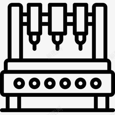 工业机器人工业6线性图标图标