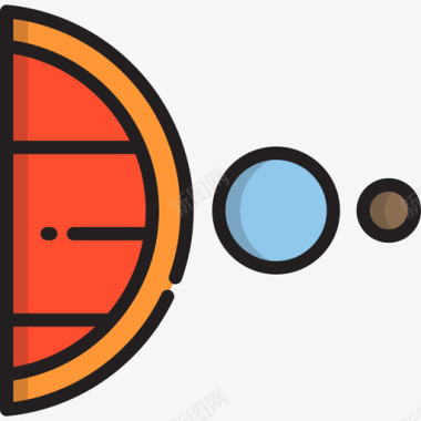 行星宇宙18线颜色图标图标