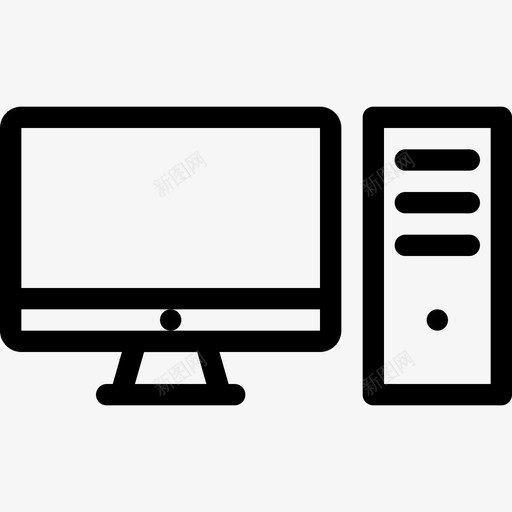 计算机电子和电器2线性图标svg_新图网 https://ixintu.com 电子和电器2 线性 计算机