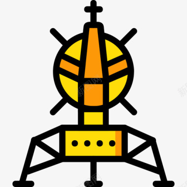 着陆器13号太空舱黄色图标图标