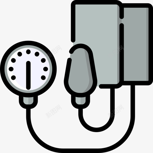 血压医学47线性颜色图标svg_新图网 https://ixintu.com 医学47 线性颜色 血压