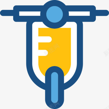 摩托车网络和用户界面双色调图标图标