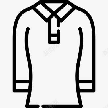 马球衫服装款式3直筒图标图标