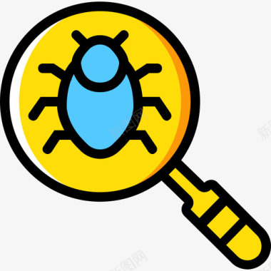 虫子安全8号黄色图标图标