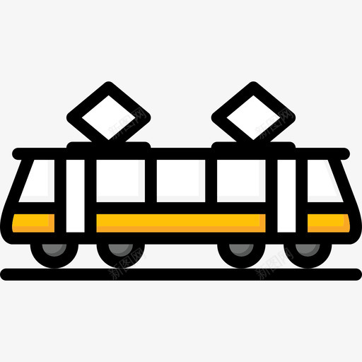 有轨电车19号运输机线性颜色图标svg_新图网 https://ixintu.com 19号运输机 有轨电车 线性颜色