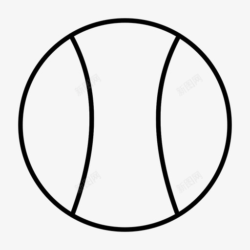 垒球游戏运动图标svg_新图网 https://ixintu.com 垒球 游戏 游戏细线图标 网球 运动