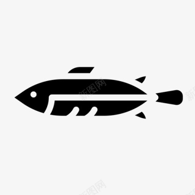 鱼动物饮食图标图标