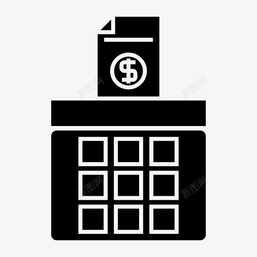 计算器收据税务计算器图标svg_新图网 https://ixintu.com 收据 税务计算器 税机 计算器 财务