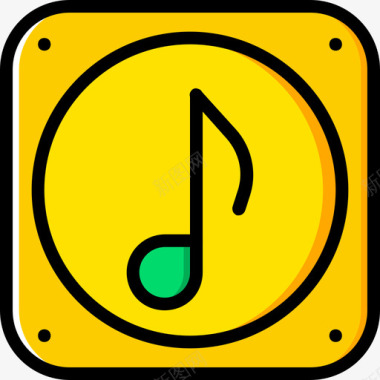 音乐文件音乐9黄色图标图标