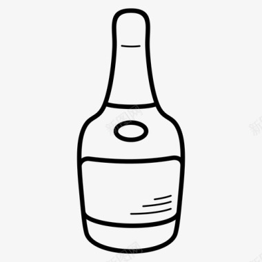 威士忌瓶子酒图标图标
