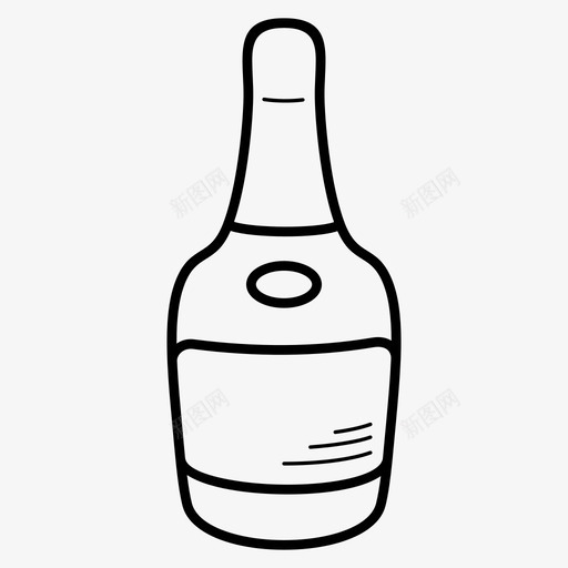 威士忌瓶子酒图标svg_新图网 https://ixintu.com 制造商 威士忌 瓶子 酒 马克
