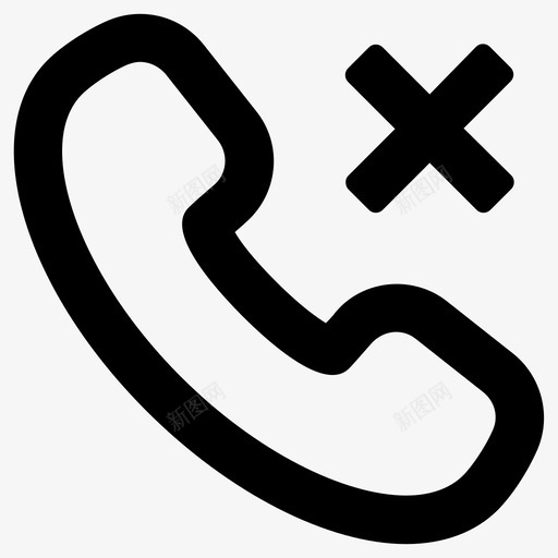 打电话未接电话错过电话图标svg_新图网 https://ixintu.com 打电话 未接电话 没有电话 错过电话