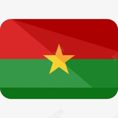 布基纳法索国旗2平坦图标图标