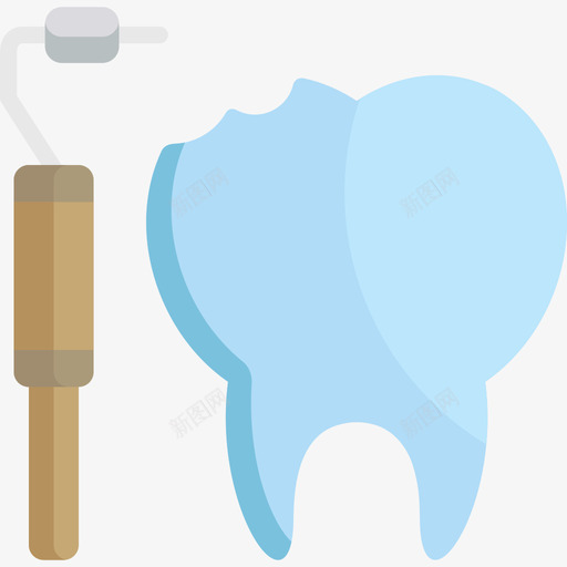 钻头牙科护理9扁平图标svg_新图网 https://ixintu.com 扁平 牙科护理9 钻头