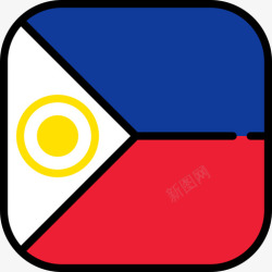 圆形图表菲律宾国旗收藏6圆形方形图标高清图片